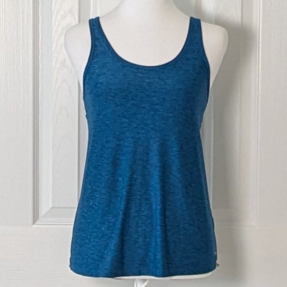 DSG Women's Athletic Sleeveless Cut Out Back Tank Top  Size XS  Blue  NWOT
